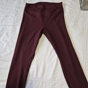 Burgundy High-Waisted Leggings
